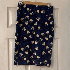 Navy Blue Minnie Mouse LuLaRoe Skirt Medium